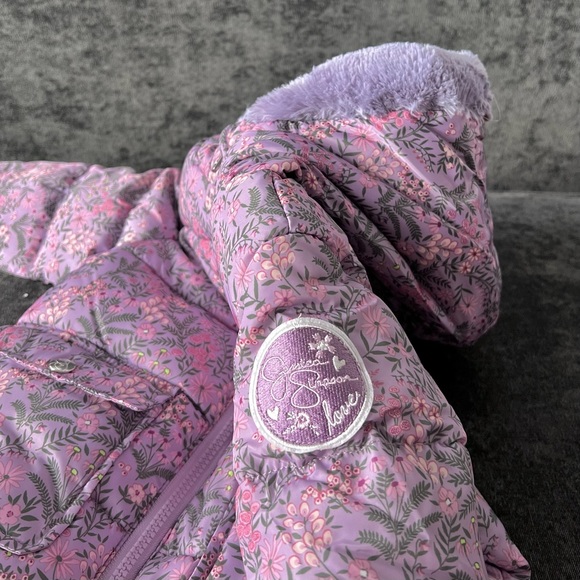 NWT Jessica Simpson Lavender Floral Coat - Picture 6 of 11